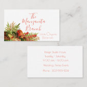 果実と花の花束 名刺 (正面/裏面)