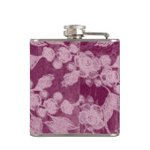 果実と花パープルフローラモノグラム フラスク (裏面)