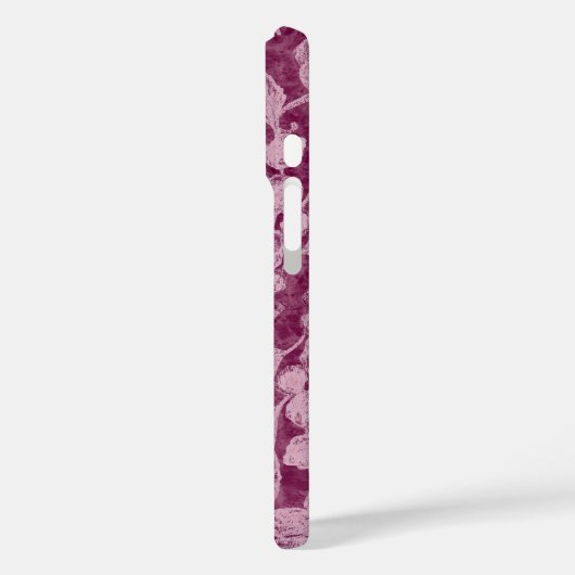 果実と花パープルフローラモノグラム Case-Mate iPhoneケース (裏面 / 左)