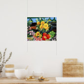 果実と花 ポスター (キッチン)