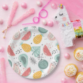 果実と葉 ペーパープレート (パーティー)