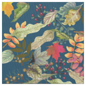 果実と葉 |紅葉 ファブリック (クローズアップ)