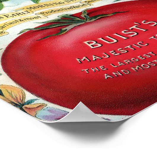 果実と野菜の種子カタログのコラージュ ポスター (角)