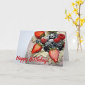 果実のお誕生日ケーキ カード (黄色い花)