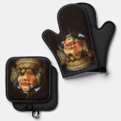 果実のかご入り可逆ヘッド 鍋つかみ&鍋敷きセット (正面/裏面)