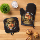 果実のかご入り可逆ヘッド 鍋つかみ&鍋敷きセット (トップダウン)