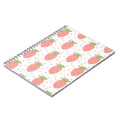 果実のイチゴの背景 ノートブック (左側)