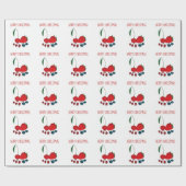 果実のクリスマスのマンガのキャラクタの包装紙 ラッピングペーパー (フラット)