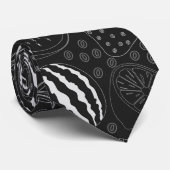 果実のシームレスなパターン黒と白の熱帯 ネクタイ (ロール)