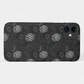 果実のシームレスなパターン黒と白の熱帯 Case-Mate iPhoneケース (裏面(横))