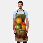 果実のバスケット エプロン (着用した状態)