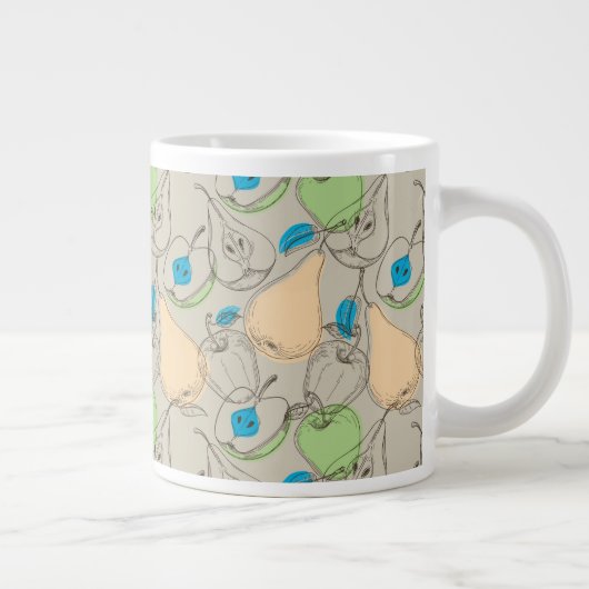 果実のパターン ジャンボコーヒーマグカップ (右)