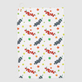 果実のパターン，レッドベリー，ブルーベリー，果実 ゴルフタオル (正面)