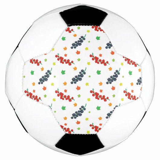 果実のパターン，レッドベリー，ブルーベリー，果実 サッカーボール (正面)