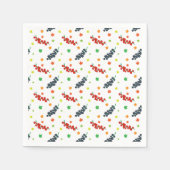 果実のパターン，レッドベリー，ブルーベリー，果実 スタンダードカクテルナプキン (正面)