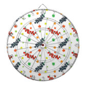 果実のパターン，レッドベリー，ブルーベリー，果実 ダーツボード (正面)