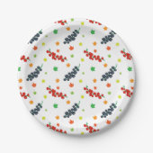 果実のパターン，レッドベリー，ブルーベリー，果実 ペーパープレート (正面)