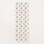 果実のパターン，レッドベリー，ブルーベリー，果実 ヨガマット (正面)