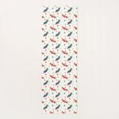 果実のパターン，レッドベリー，ブルーベリー，果実 ヨガマット (裏面)