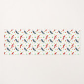 果実のパターン，レッドベリー，ブルーベリー，果実 ヨガマット (正面(横))