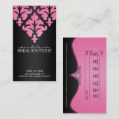 果実のピンクのダイヤモンドのダマスク織のアポイントメントカード 予約カード (正面/裏面)