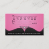 果実のピンクのダイヤモンドのダマスク織のアポイントメントカード 予約カード (裏面)