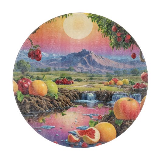 果実のフルカラースペクトル1 カッティングボード (正面)