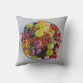 果実のボウル – 超現実的な果実の静止寿命 クッション (裏面)