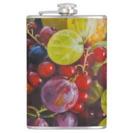 果実のボウル – 超現実的な果実の静止寿命 フラスク