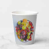 果実のボウル – 超現実的な果実の静止寿命 紙コップ (裏面)