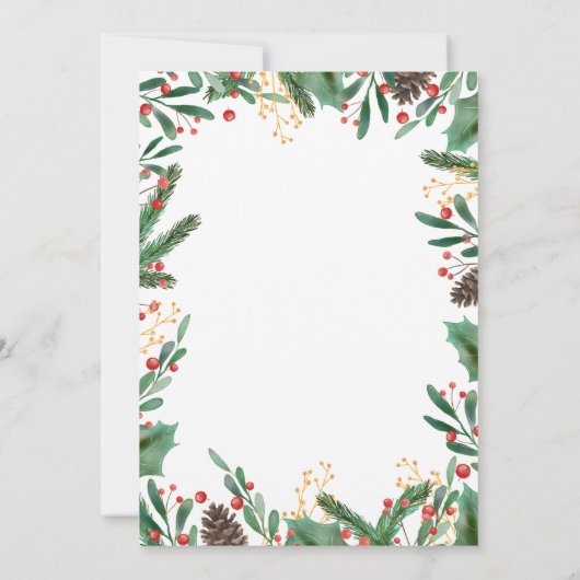 果実のメリークリスマス|の冬休みのパーティー 招待状 (裏面)