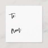 果実のリースのメリークリスマスの水彩画のギフトのラベル スクエア名刺 (裏面)