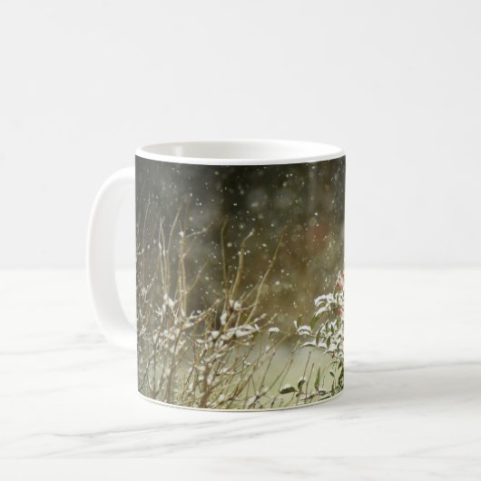 果実の写真のマグの冬の雪 コーヒーマグカップ (正面左)