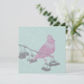 果実の冬の鳥は、ランタン-クリスマス分岐します シーズンカード (スタンド正面)