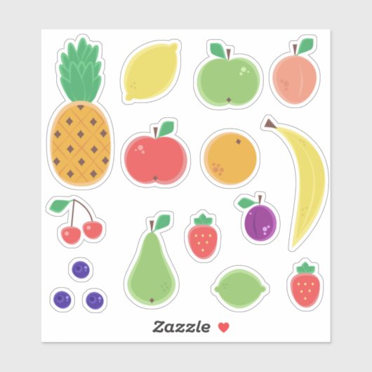 果実の品揃え シール (シート)