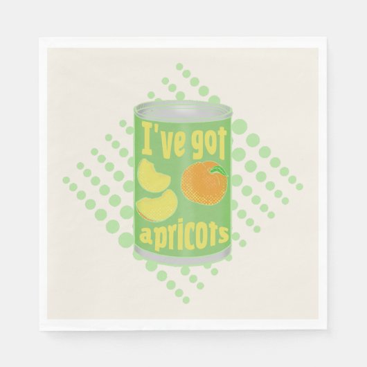 果実の得アプリコットTin スタンダードランチョンナプキン (正面)