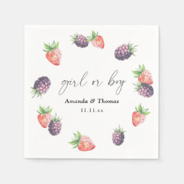 果実の性別が明らかになる。女の子または男の子 スタンダードカクテルナプキン