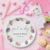 果実の性別が明らかになる。女の子または男の子 ペーパープレート (パーティー)