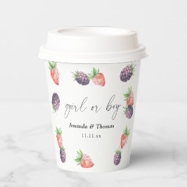 果実の性別が明らかになる。女の子または男の子 紙コップ