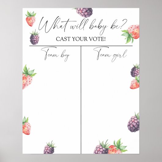 果実の性別が男の子または女の子のグラフを表示 ポスター (正面)