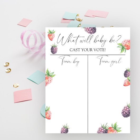 果実の性別が男の子または女の子のグラフを表示 ポスター