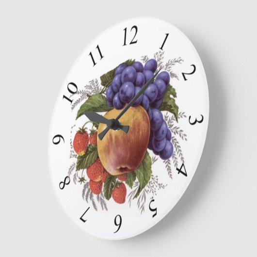 果実の房 ラージ壁時計 (傾斜)