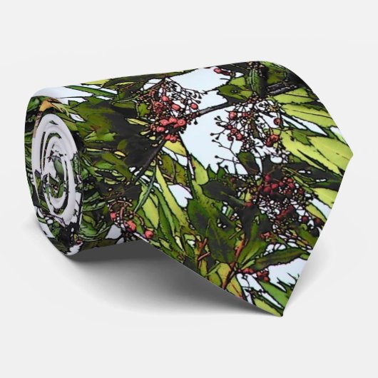 果実の木のタイのロビンの鳥 ネクタイ (ロール)