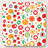 果実の模様の混合物買今 コースター (正面)