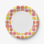 果実の模様 ペーパープレート (正面)