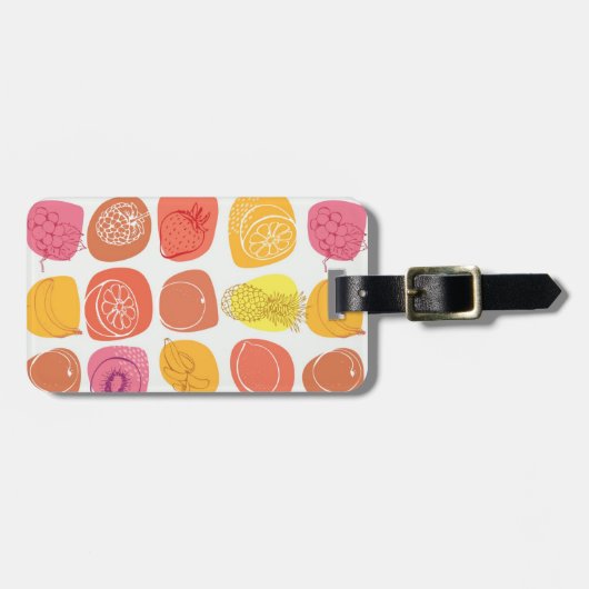 果実の模様 ラゲッジタグ (正面横)