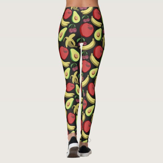 果実の継ぎ目のないパターン |カラフル熱帯果実 レギンス (裏面)