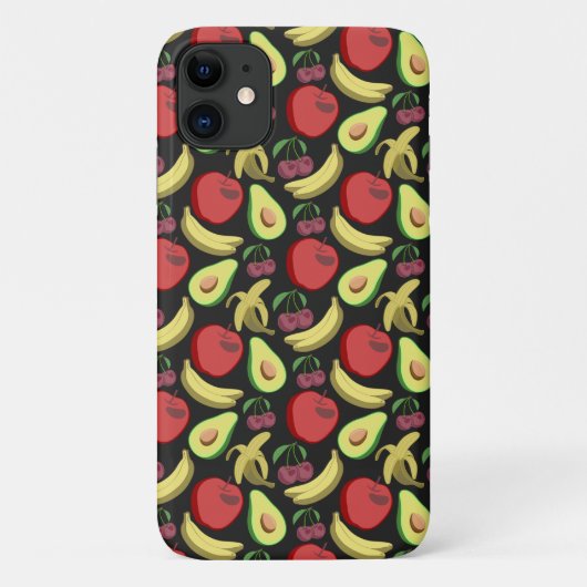 果実の継ぎ目のないパターン |カラフル熱帯果実 Case-Mate iPhoneケース (裏面)