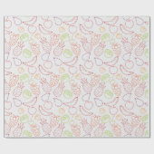 果実の継ぎ目のないパターン |果実表面パターン12 ラッピングペーパー (フラット)