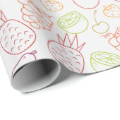 果実の継ぎ目のないパターン |果実表面パターン12 ラッピングペーパー (ロールコーナー)